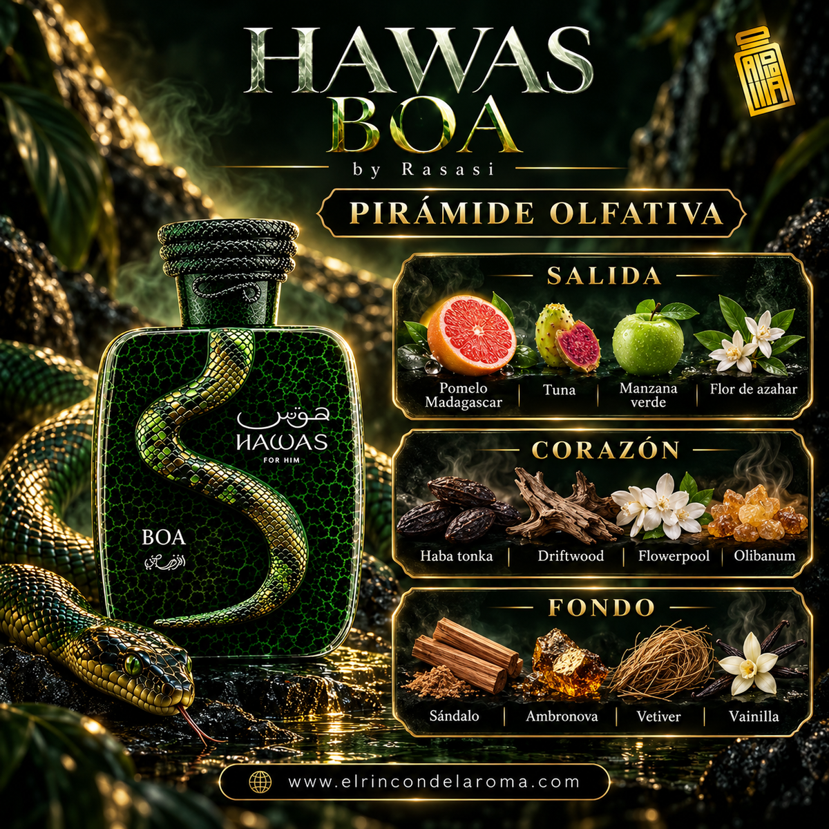 Rasasi Hawas Boa ( Pre - Venta )